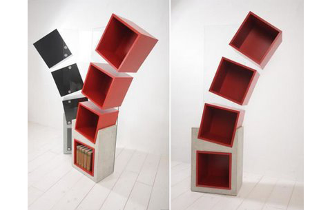 estante cubo inclinado