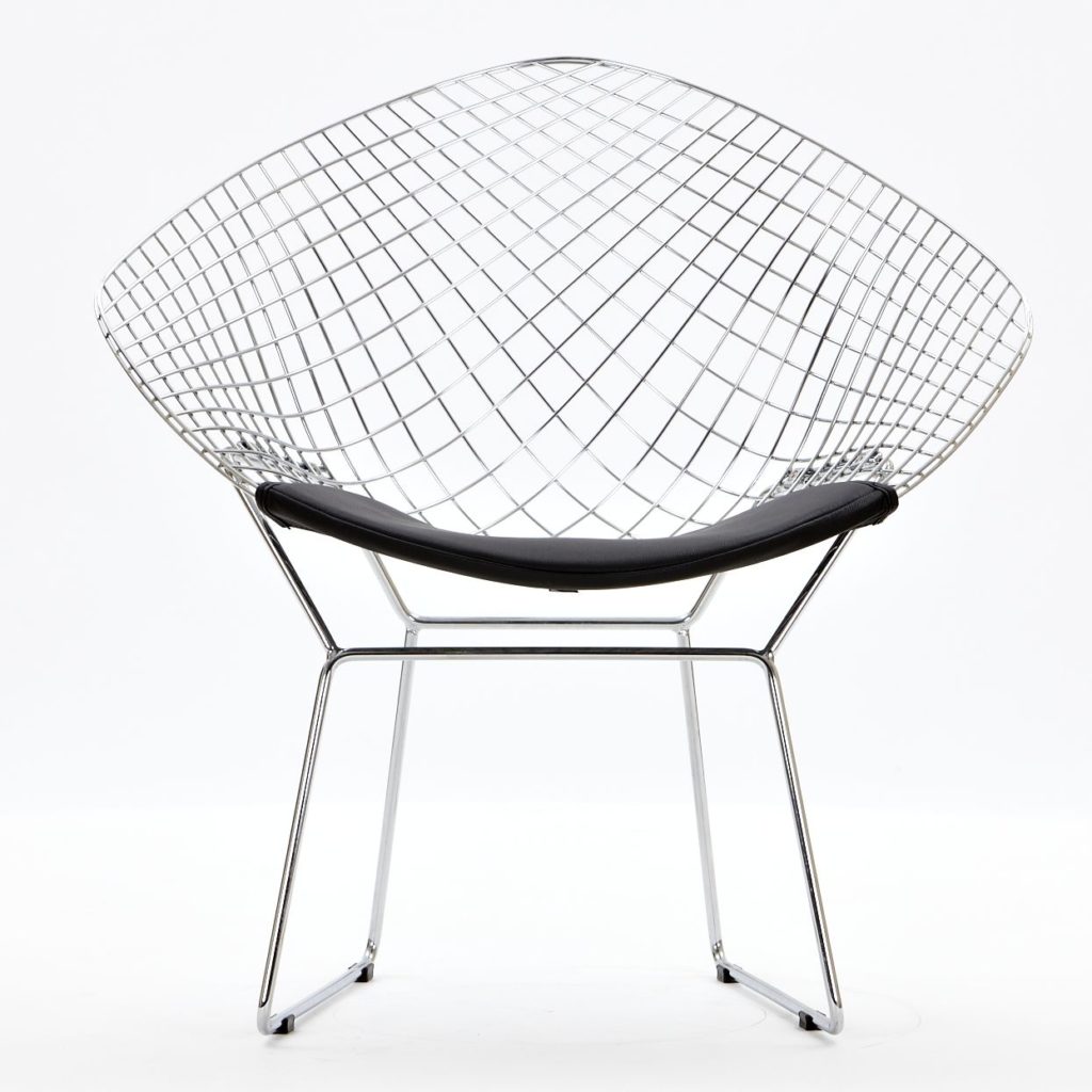 100119 Diamond Chair Black Chorme