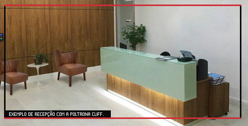 banner demonstracao poltrona cliff recepcao
