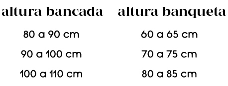 altura banqueta soline moveis