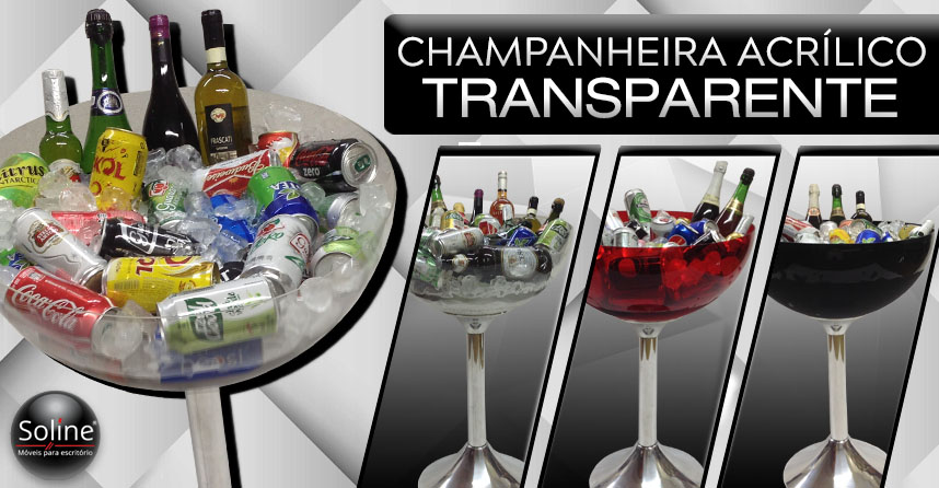 champanheira acrílico transparente variedades de cores consulte-nos, soline moveis.