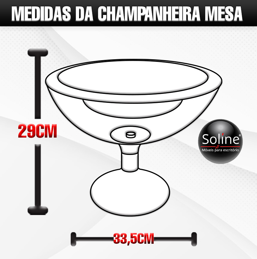 Champanheira de Mesa decore seu ambiente de festa só qui na soline moveis