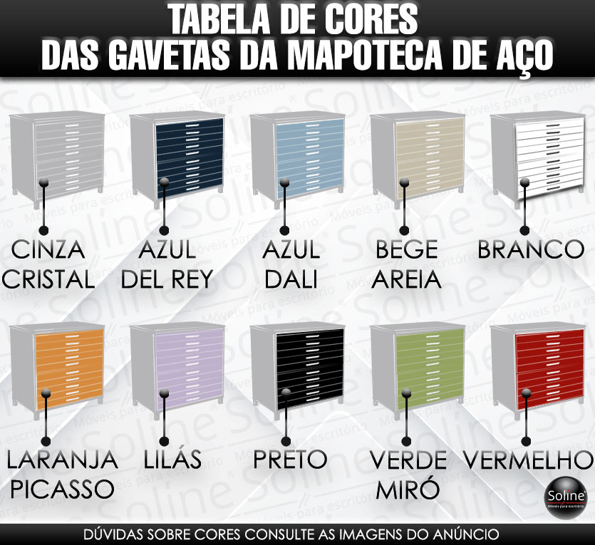 moveis de aço tabela de cores da mapoteca de aço, soline moveis variedades de produtos em aço confira.