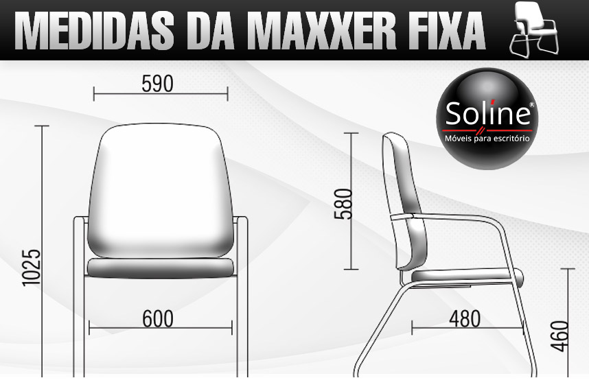 cadeira fixa para obesos maxxer medidas.