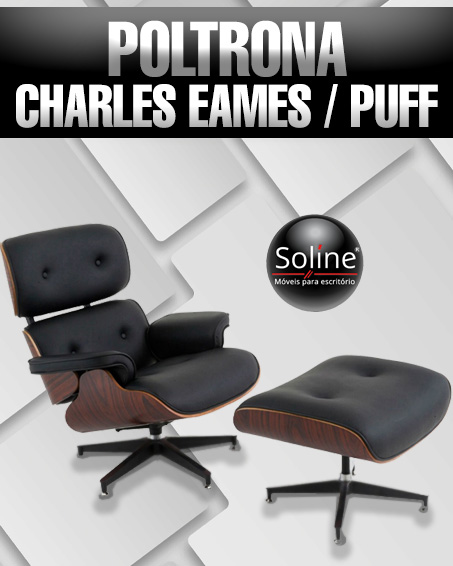 poltrona charles eames com puff melhor qualidade de poltronas e só aqui na soline moveis