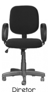 Cadeira Diretor Gomada  Soliflex, Cadeira Diretor Gomada Vermelha Soliflex com braço Regulável