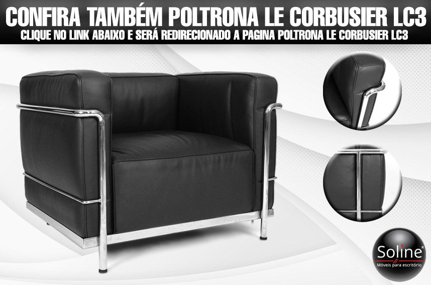 Sofá Le Corbusier LC3 de 3 lugares feminino, confira poltrona lc3, soline moveis variedades de moveis para escritório confira.