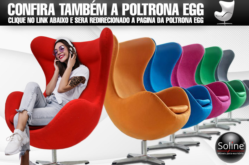 poltrona swan egg chair tulipa ovo decoração no ambiente só aqui na soline moveis. 