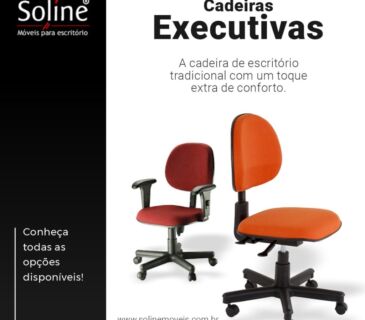 0801-Está precisando de cadeiras no escritório Confira aqui na Solíne Móveis a cadeira executiva