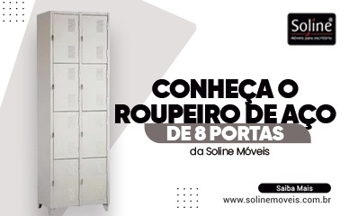 Roupeiro de Aço de 8 portas