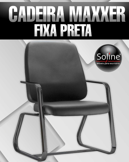 cadeira fixa preta maxxer obesos