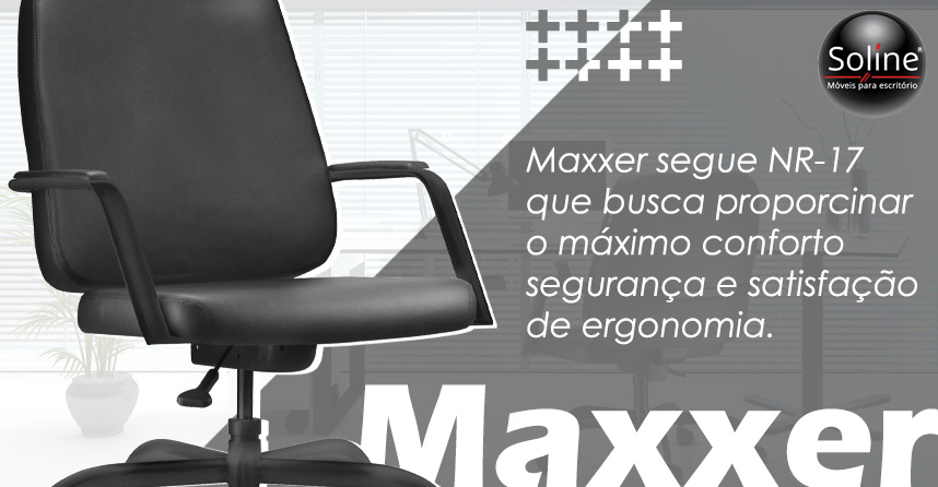 cadeira para obesos maxxer giratória preta