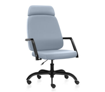 Cadeira Presidente Maxxer Preta Obesos giratoria com Apoio de Cabeça suporta 150kg E52