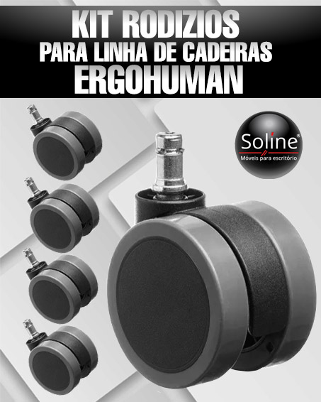 kit rodízios original soline ergohuman raynor v1