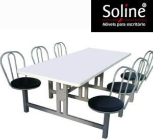 Mesa Refeitório 6 Cadeiras: Conforto e Eficiência para Ambientes Corporativos 3 Mesa Refeitório 6 cadeiras
