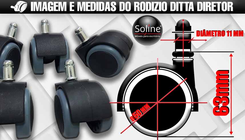 rodízios para cadeiras de escritório só aqui na soline moveis temos vários modelos para atender seu estilo de piso rustico, liso ou maderado. 