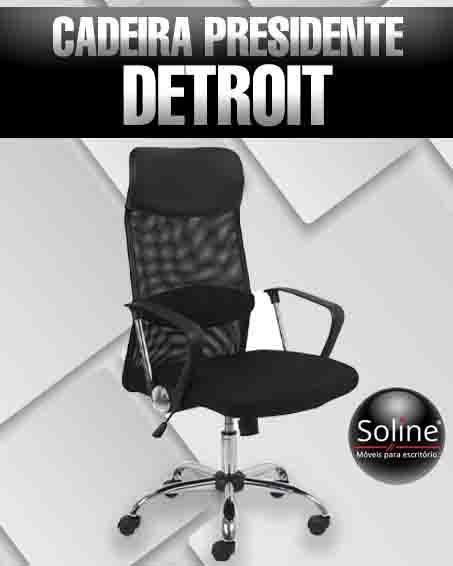 cadeira presidente Detroit só aqui na soline moveis os melhores modelos de cadeiras para escritório ou home office ficamos no aguardado de seu orçamento.
