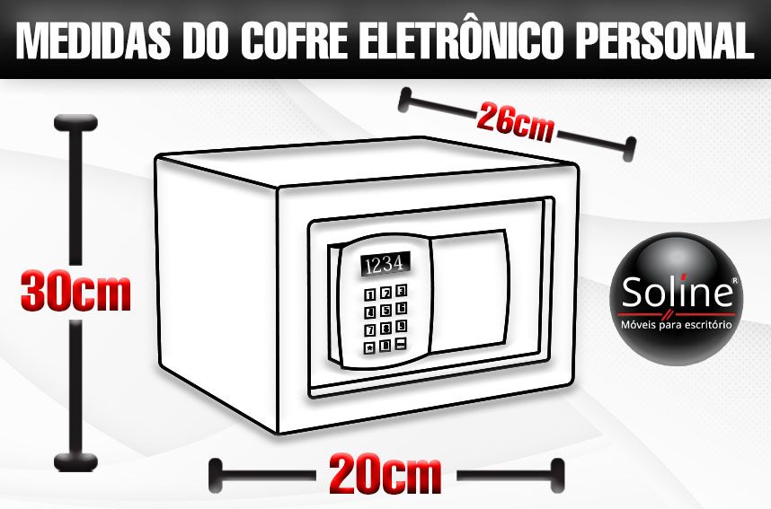 cofre eletrônico display digital personal