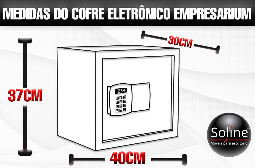 cofre eletrônico empresarium soline moveis variedades de cofres, digitais, mecânicos, concretados, cash box.