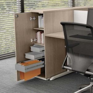 Armário Torre Fechado com Pasta Suspensa