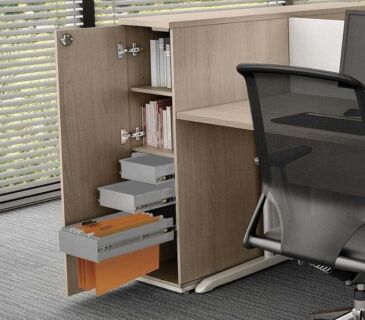 Armário Torre Fechado com Pasta Suspensa