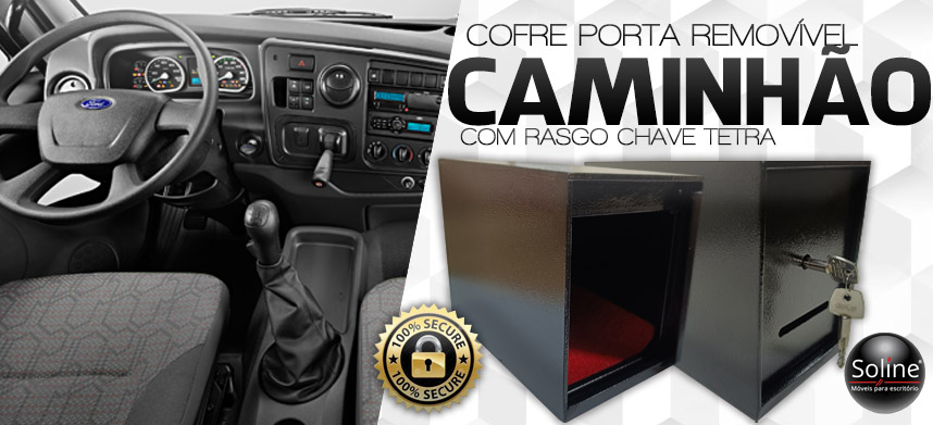 Cofre Caminhão Boca de Lobo Removível Chave Tetra BOX700