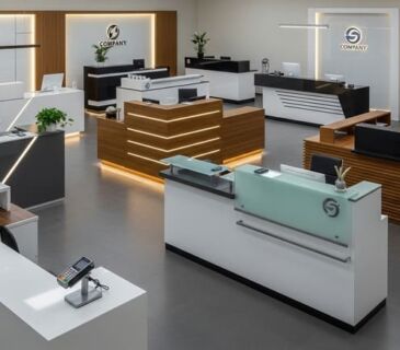balcão de recepção Soline Móveis