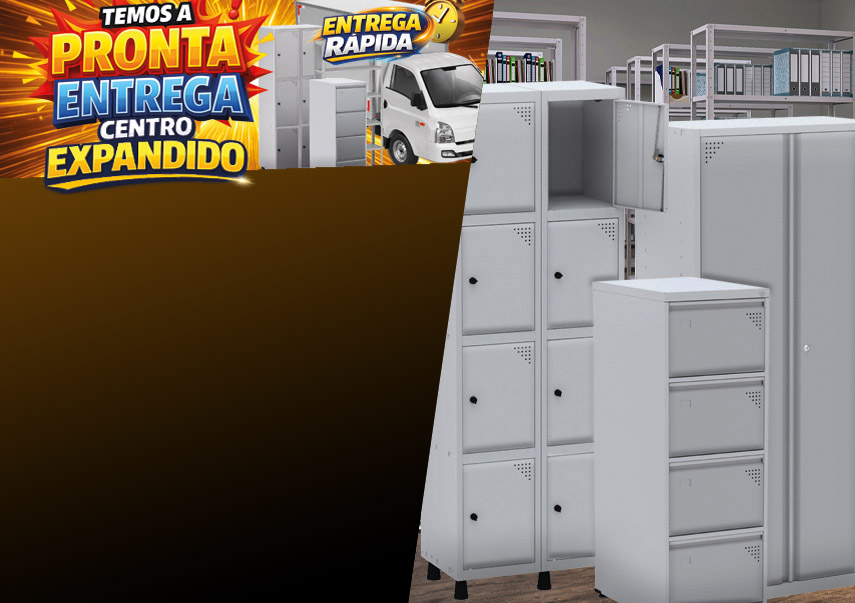 Móveis de aço a pronta entrega com alta resistência e durabilidade