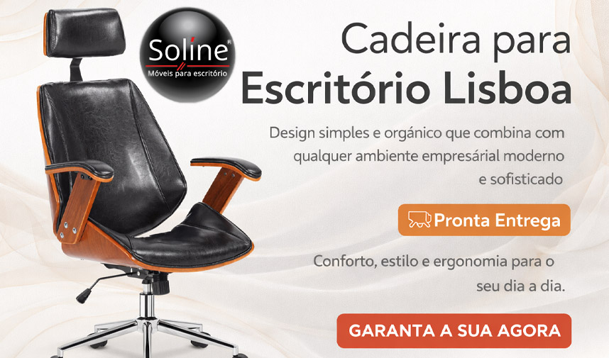 Cadeira para escritório Lisboa moderna e ergonômica com design sofisticado