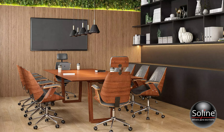 Cadeira executiva Lisboa com design moderno e acabamento sofisticado