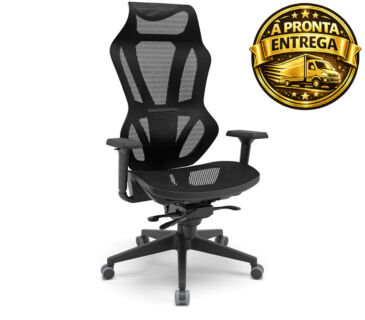 Cadeira Presidente VX com mecanismo slider e base resistente