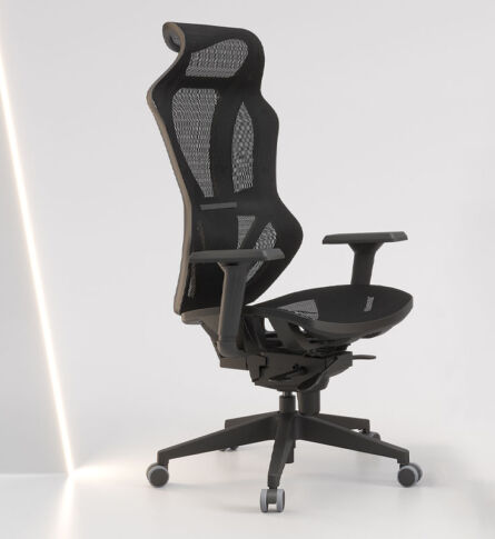 Cadeira Presidente VX ergonômica com rodízios em PU e base nylon