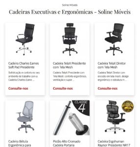 Comprar Cadeira de Escritório: Soline Móveis Comprar Cadeira de Escritório: Soline Móveis